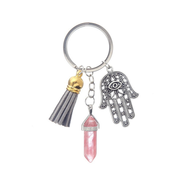 Crystal Healing Hand Keychain