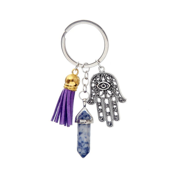 Crystal Healing Hand Keychain