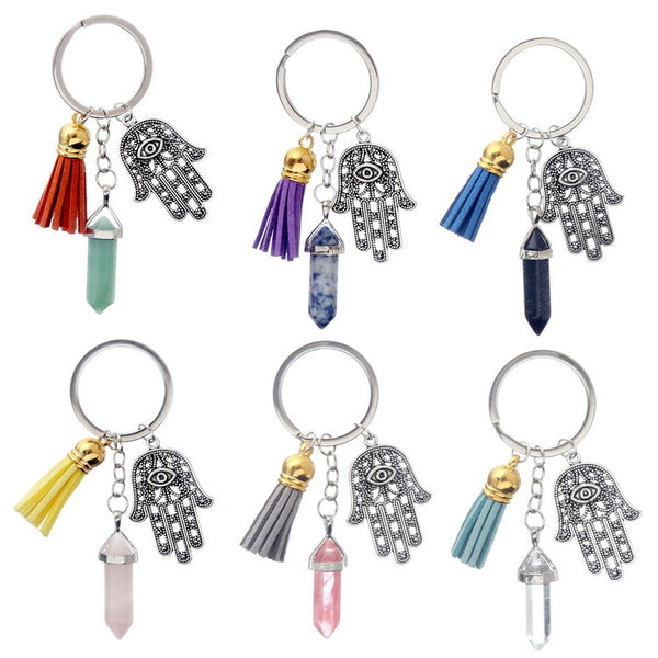 Crystal Healing Hand Keychain