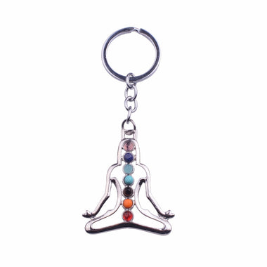 7 Yoga Stone Keychain