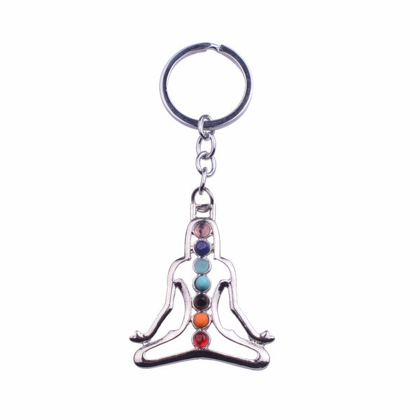 7 Yoga Stone Keychain