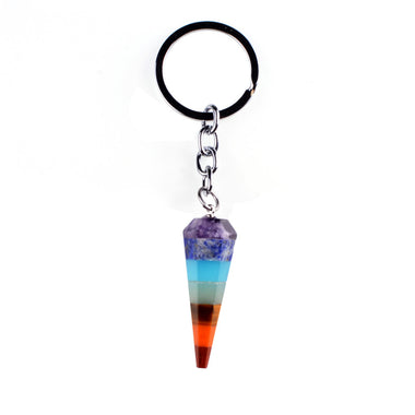Multicolor Natural Stone Keychain