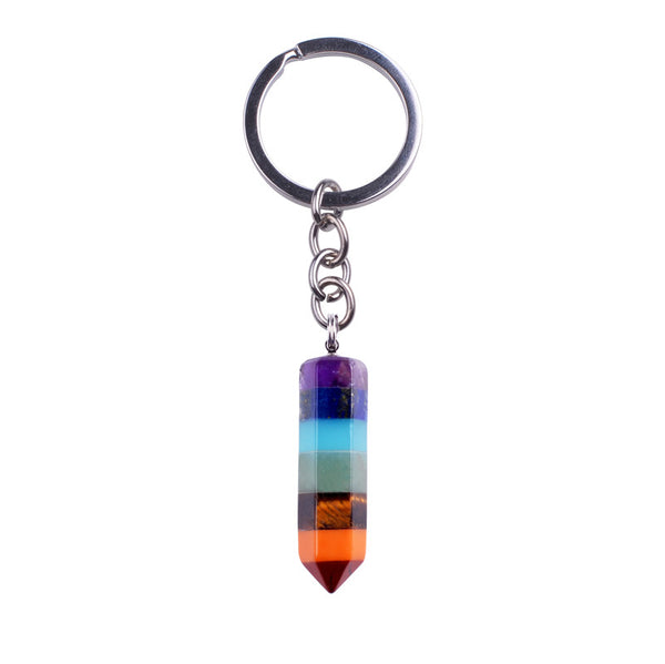 Multicolor Natural Stone Keychain