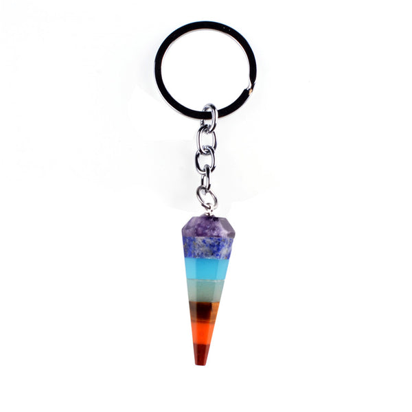 Multicolor Natural Stone Keychain