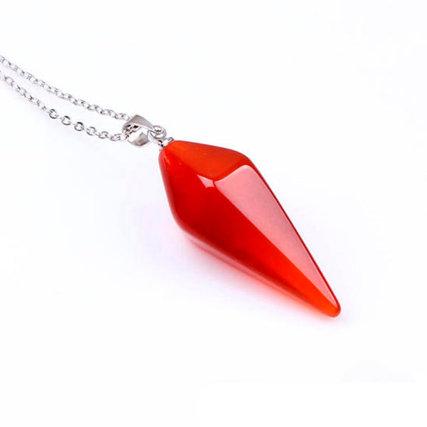 Hexagon Pyramid Charm Necklace