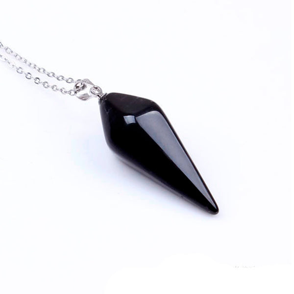 Hexagon Pyramid Charm Necklace