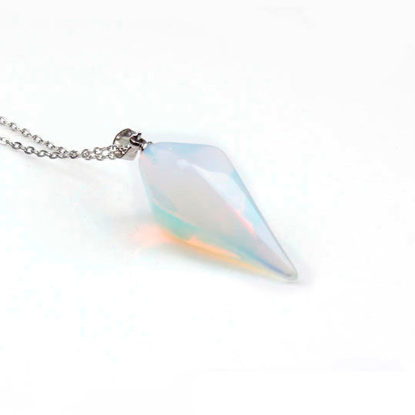 Hexagon Pyramid Charm Necklace