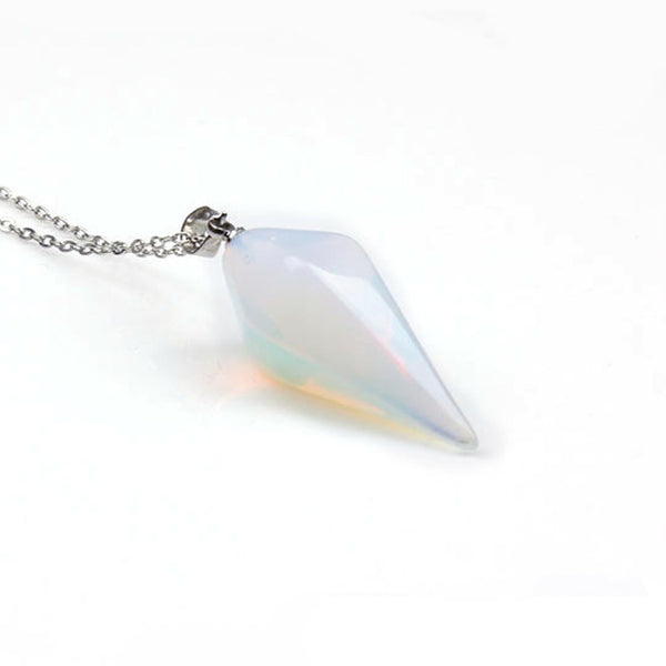 Hexagon Pyramid Charm Necklace
