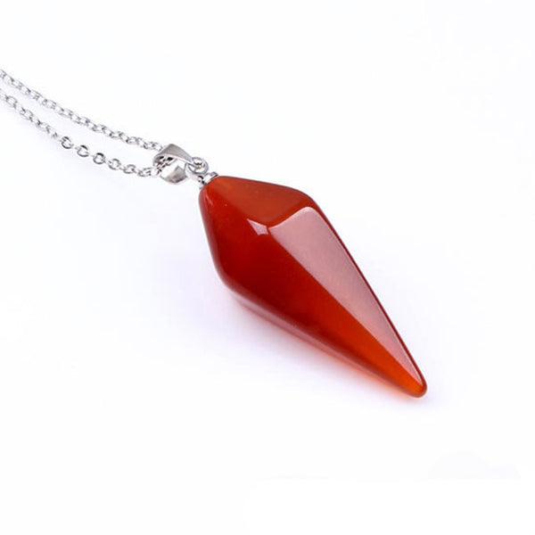 Hexagon Pyramid Charm Necklace