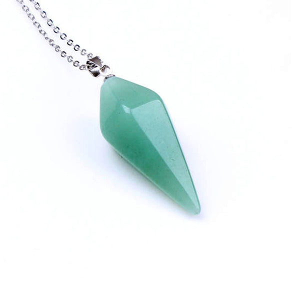 Hexagon Pyramid Charm Necklace